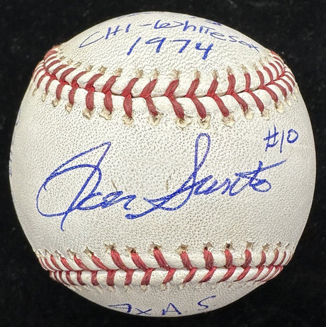 Ron Santo HOF 2011 Signed Stat Baseball PSA/DNA Holo Only