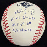 Will Smith 2025 World Series Game 7 GWHR Signed Logo Baseball MLB Holo Fanatics