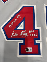 Pedro Martinez 97 NL CY HOF 15 Signed Authentic Expos Mitchell & Ness Beckett