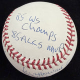 George Howard Brett Full Name HOF 99 Signed Stat Baseball JSA Witness Holo