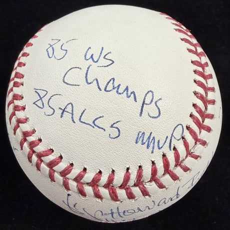 George Howard Brett Full Name HOF 99 Signed Stat Baseball JSA Witness Holo