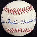 Pete “Charlie Hustle” Rose Signed Nickname Baseball JSA
