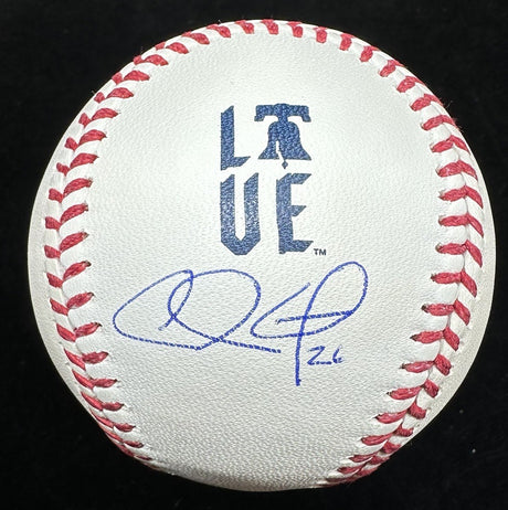 Chase Utley Signed Philadelphia Phillies City Connect Logo Baseball Fanatics 