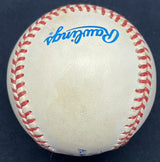 Lou Boudreau HOF 1970 MVP 1948 Batting Champ 1944 Signed Stat Baseball JSA