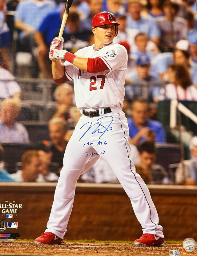 Mike Trout 1st ASG 7-10-12 Signed 16x20 2012 All-Star Game Photo MLB Holo