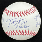Kris Bryant 2015 NL ROY Signed Stat Baseball MLB Holo Fanatics 2/17