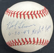 Bob Lemon 6-30-48 No Hit Tigers JSA