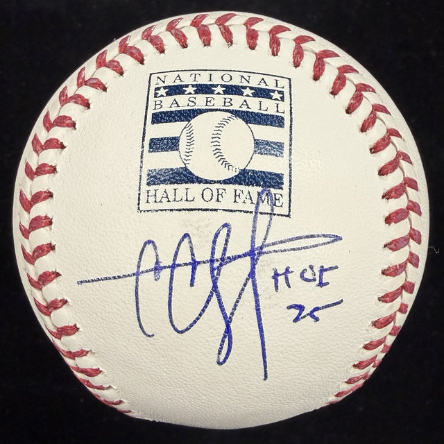 CC Sabathia HOF 25 Signed Hall Of Fame Logo Baseball Beckett Witness Holo