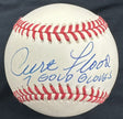 Curt Flood 7 Gold Gloves Signed Baseball JSA LOA