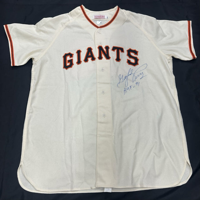 Gaylord Perry HOF 91 Signed Authentic Giants Mitchell Ness Jersey Beckett