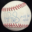 Albert Pujols MLB Debut 4/2/01 Signed Baseball Beckett Witness Holo