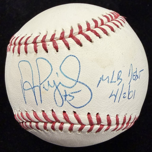 Albert Pujols MLB Debut 4/2/01 Signed Baseball Beckett Witness Holo
