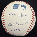 Tony Gwynn Signed Reggie Jackson Stat Baseball Box Bag Cert 
