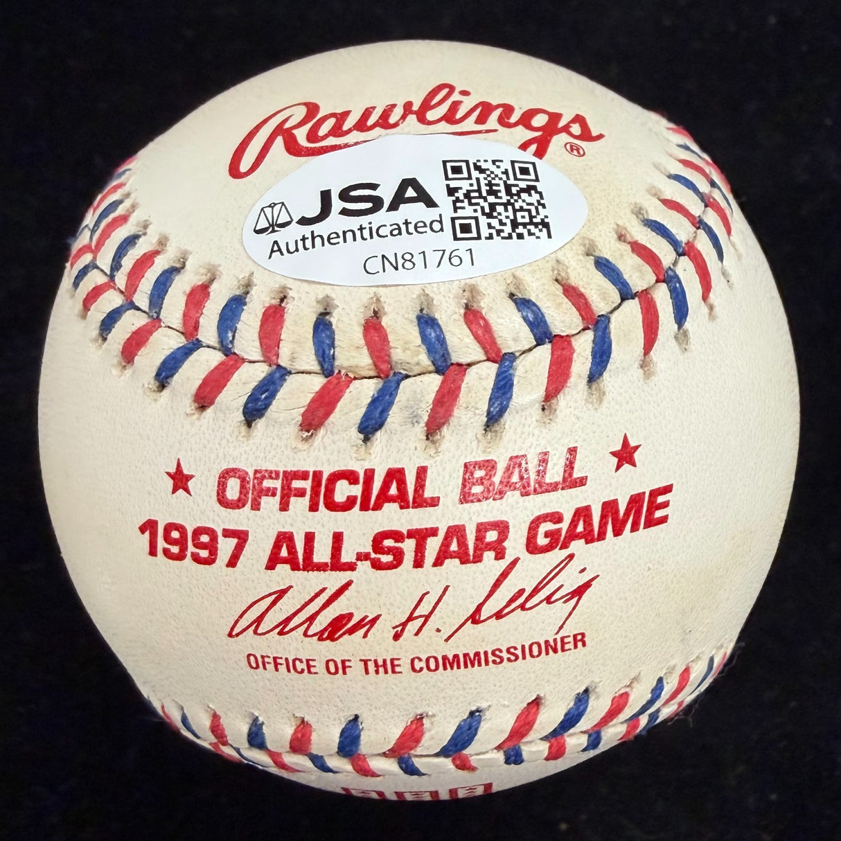 Jeff Bagwell Signed 1997 All Star Game ASG Logo Baseball JSA