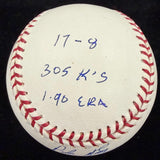 Pedro Martinez 97, 99, 00 Cy Young Signed Stat Baseball Set Beckett Witness Holo