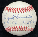 Virgil Trucks 2 No Hitters Signed Baseball JSA