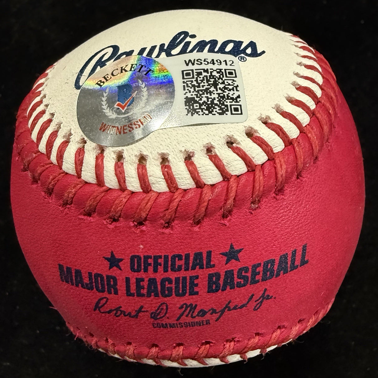 Albert Pujols Signed 2022 Home Run Derby Logo Baseball Beckett Witness