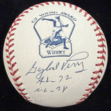 Gaylord Perry 72 AL 78 NL Signed Cy Young Logo Baseball JSA