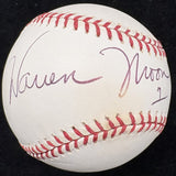 Warren Moon 1 Signed Baseball Beckett BAS