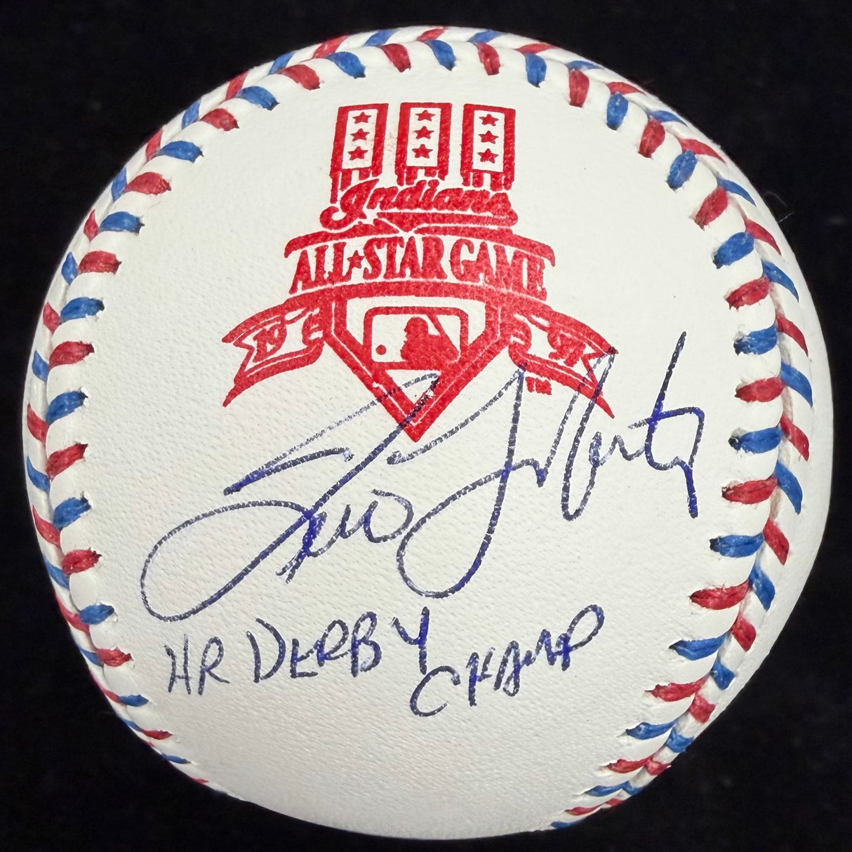 Tino Martinez HR Derby Champ Signed 1997 All Star Game Logo Baseball JSA