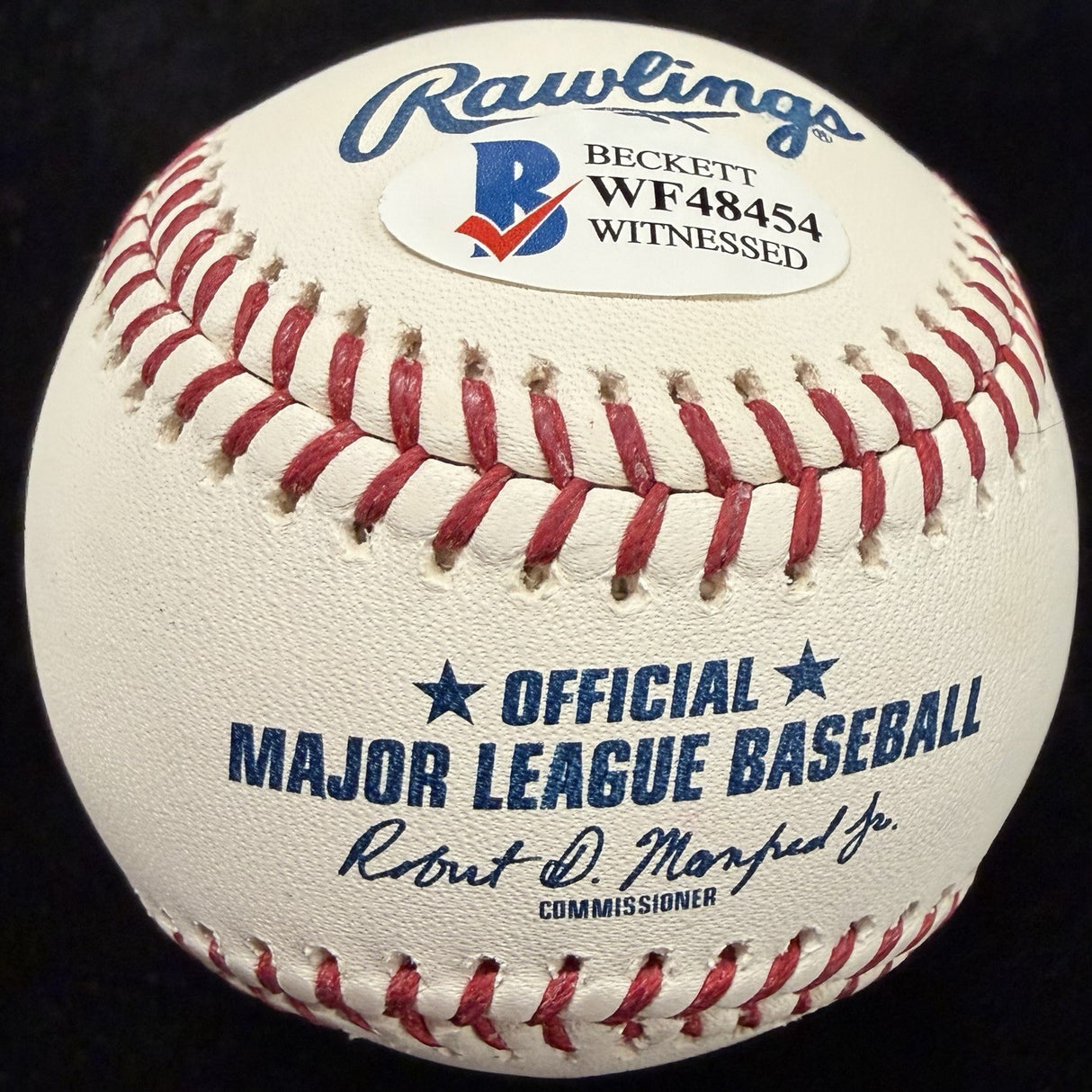Albert Pujols 2,000th RBI 5-9-19 Solo HR Signed Baseball Beckett Witness