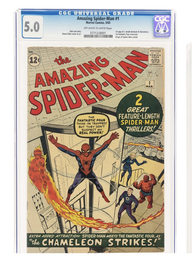 The Amazing Spider-Man #1 (Marvel, 1963) CGC VG/FN 5.0 OW To W Pages Comic Book