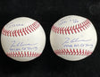 Tom Glavine 91 NL CY 98 NL CY Signed Stat Baseballs JSA 
