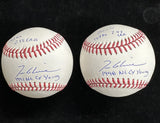 Tom Glavine 91 NL CY 98 NL CY Signed Stat Baseballs JSA 