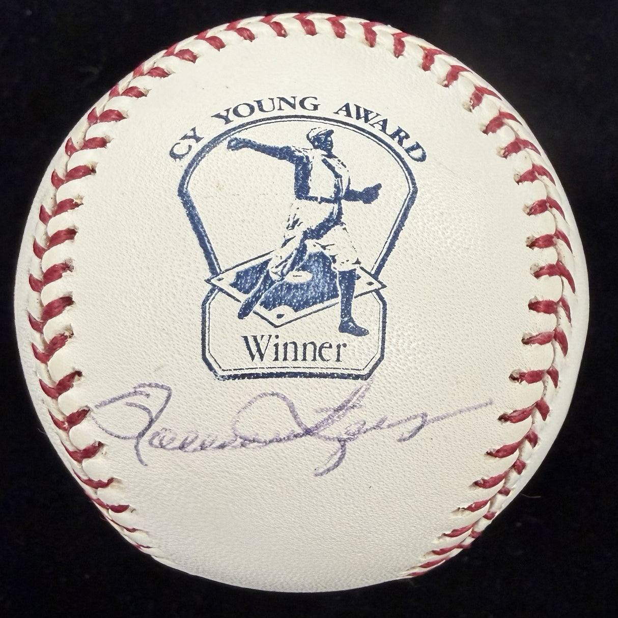 Rollie Fingers Signed Cy Young Logo Baseball JSA