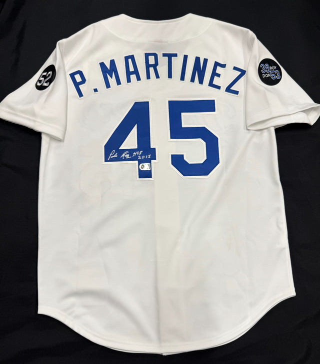 Pedro Martinez HOF 15 Signed Authentic Dodgers Mitchell & Ness Jersey Beckett