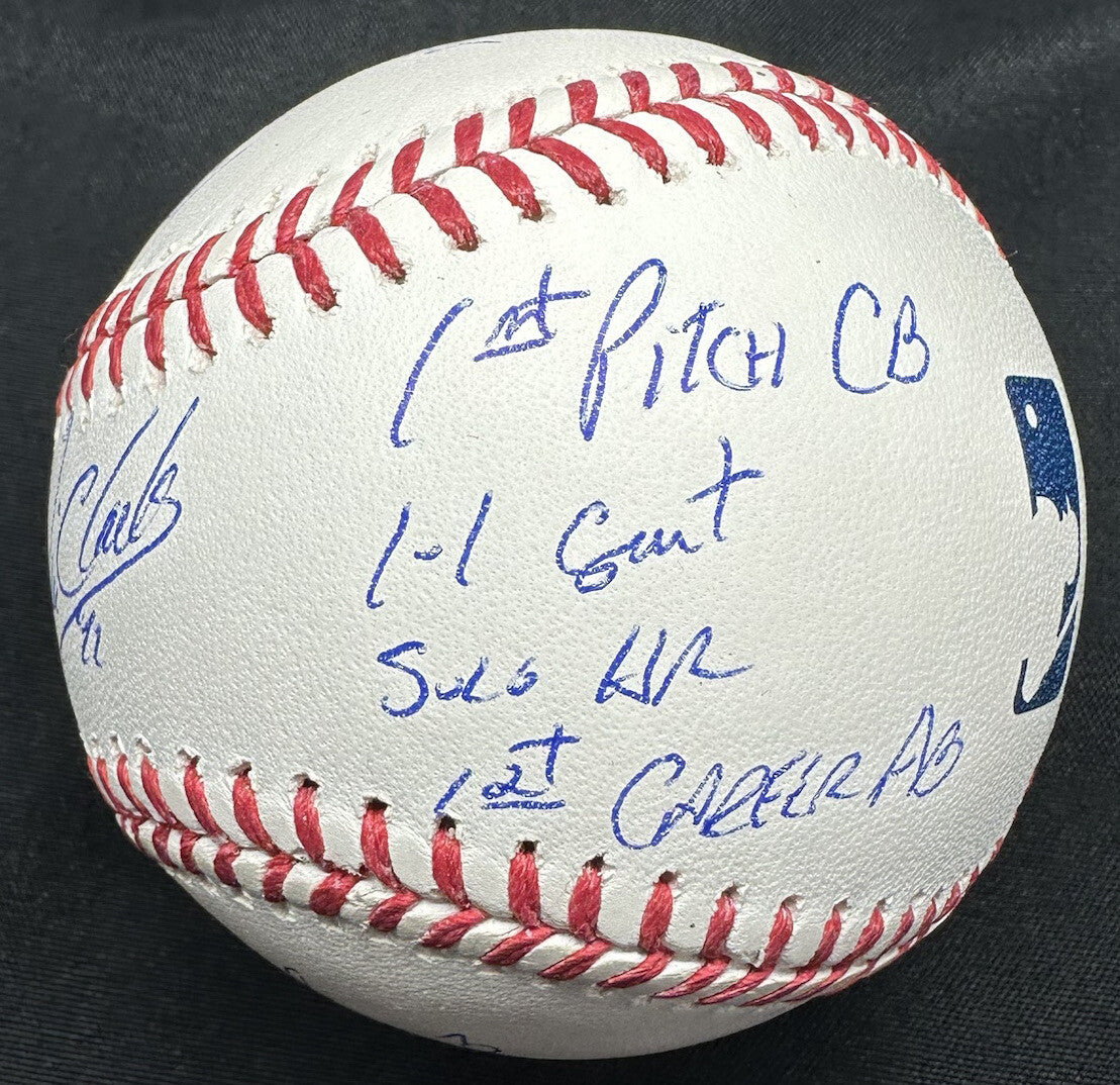 Will Clark MLB Debut Signed Stat Baseball MLB Holo 