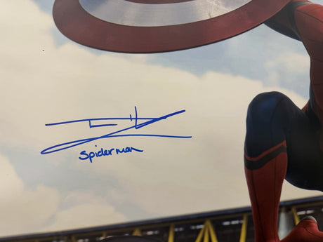 Tom Holland Spider-Man Signed Captain America: Civil War 20x30 Photo SWAU Holo