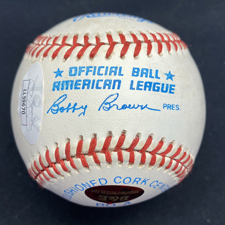 Jim Catfish Hunter #27 #29 Signed Baseball JSA