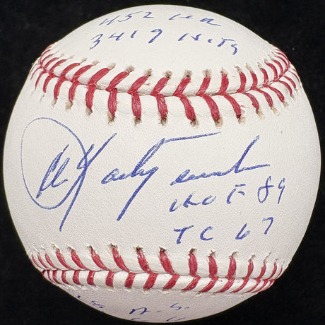 Carl Yastrzemski HOF 1989 Signed Stat Baseball PSA/DNA