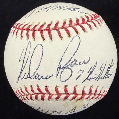 Nolan Ryan 7 No Hitters Signed Date & Teams Baseball JSA
