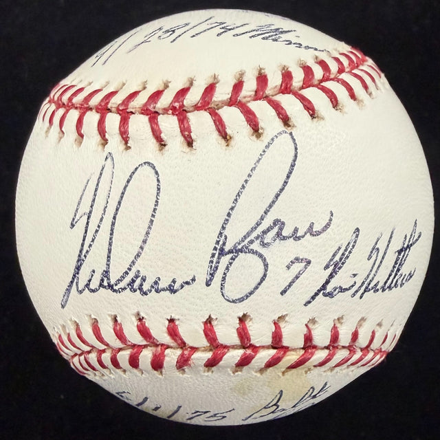 Nolan Ryan 7 No Hitters Signed Date & Teams Baseball JSA