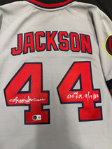 Reggie Jackson 500th HR 9/17/84 Signed Authentic Angels Mitchell & Ness Beckett