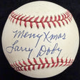 Larry Doby Merry Xmas Signed Baseball JSA
