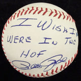 Pete Rose I Wish I Were In The HOF Signed Baseball Rose Hologram 