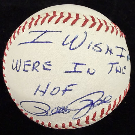 Pete Rose I Wish I Were In The HOF Signed Baseball Rose Hologram 