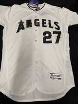 Mike Trout Signed Authentic Memorial Day Angels Jersey MLB Holo