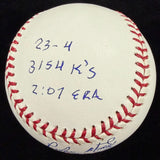 Pedro Martinez 97, 99, 00 Cy Young Signed Stat Baseball Set Beckett Witness Holo