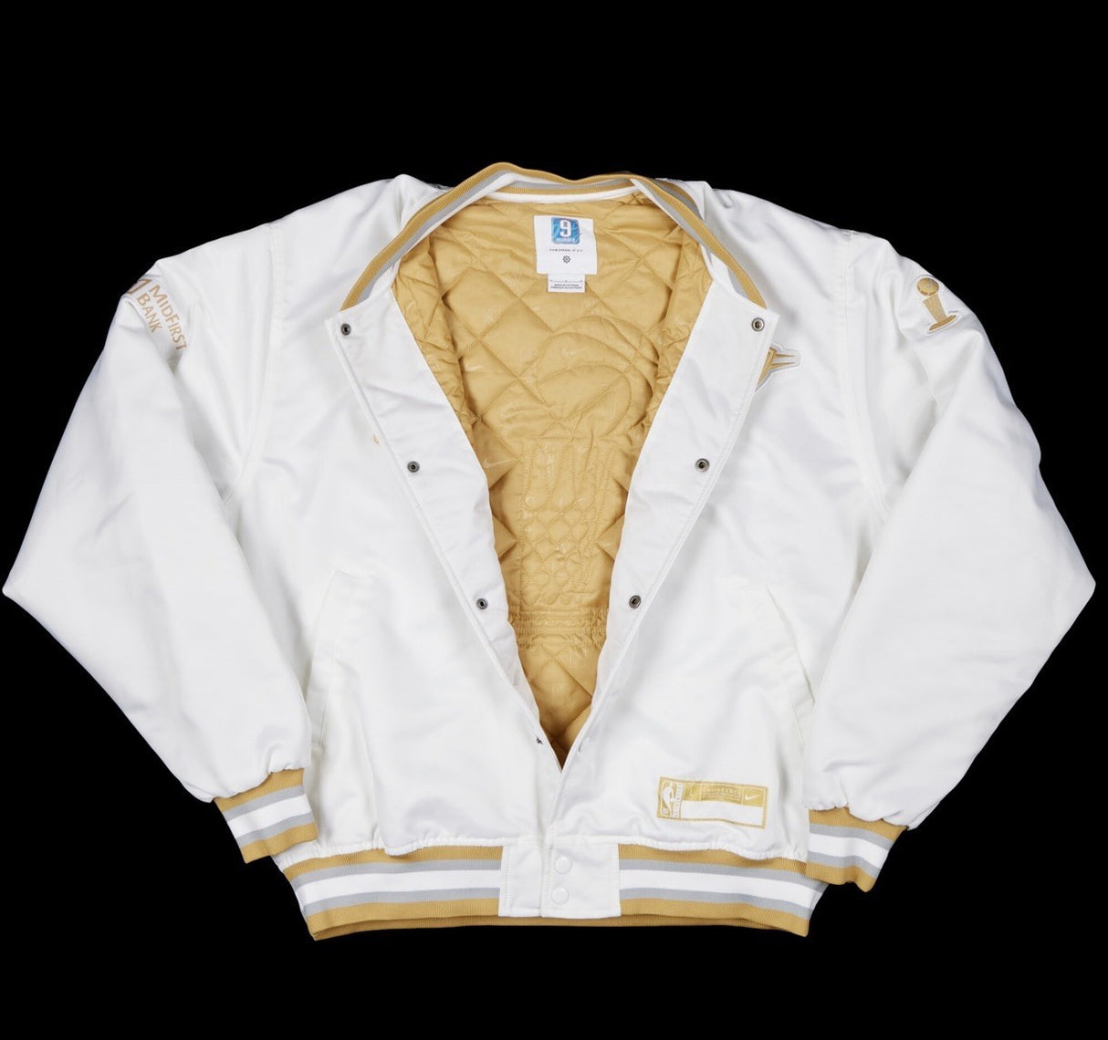 Alex Caruso Game Worn Ring Ceremony Warm Up Jacket Thunder NBA Champs