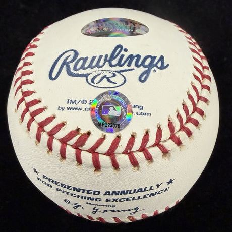 Jim Palmer 73, 75, 76 CY Signed Cy Young Logo Baseball MLB Holo