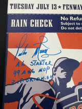 Pedro Martinez Signed 99 All Star Game Mega Ticket Stats MLB Hologram