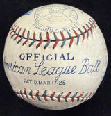 Babe Ruth Lou Gehrig Walter Johnsn Jimmie Foxx + Signed OAL Reach Baseball JSA