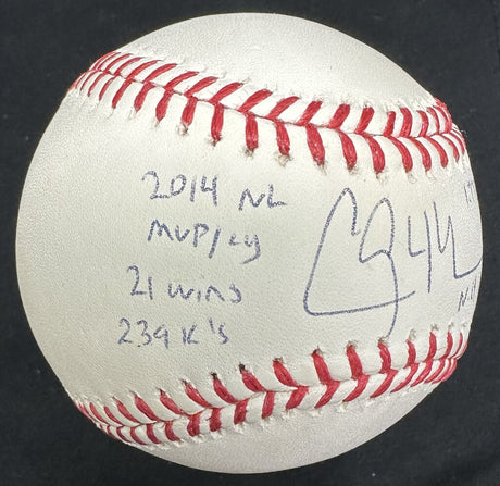 Clayton Kershaw 2014 NL MVP/CY Signed Stat No Hitter Baseball MLB Holo 