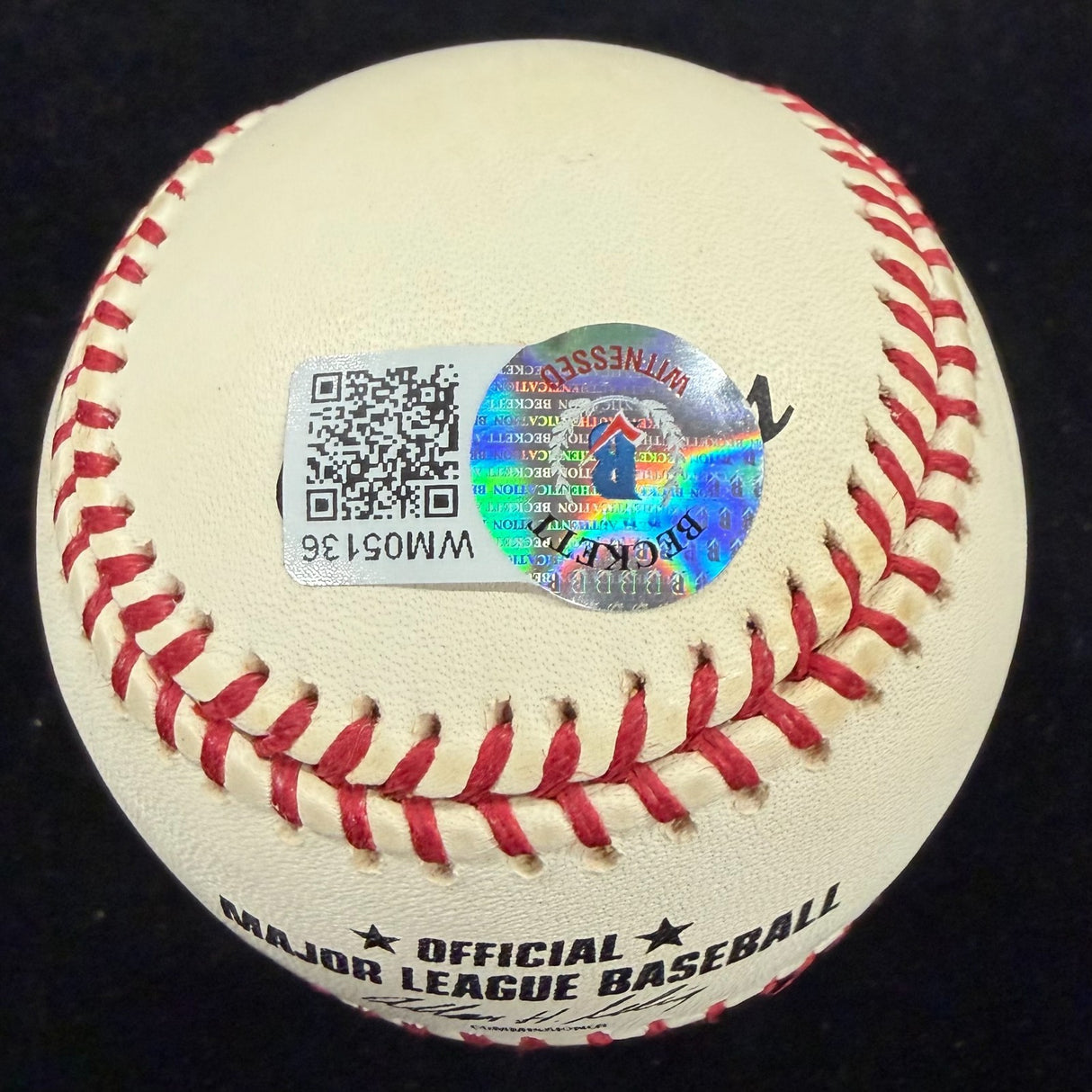 Cal Ripken Jr. Signed Retirement Logo Stat Baseball Beckett