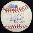 Derek Jeter 6-1 1 HR 2 RBI Signed Game Used Baseball MLB Holo Steiner Sports
