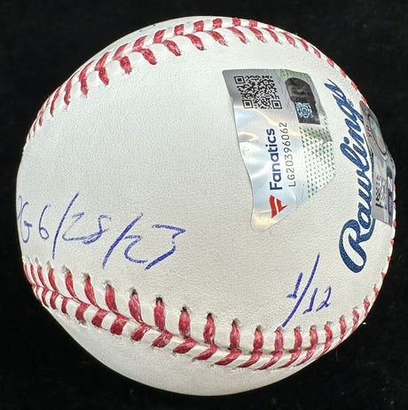 Domingo German PG 6/28/23 Signed Stat Baseball Fanatics LE 1/12 MLB Holo